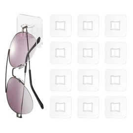 WEIMAISI Glasses Holder 12pack Sunglass Organizer Wall, Acrylic Sunglass Holder Clear Sunglasses Display Rack for Multiple Glasses, Eyeglass Holder for Office & Home Decor