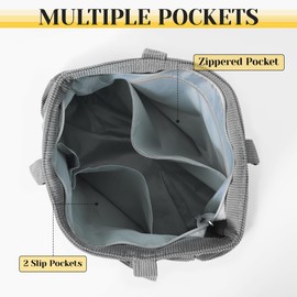 ELAKIRI Women's Cord Bag with Zip, Large Shopper Bag, Shoulder Bag, Corduroy Bag, Tote Bag for Shopper Work Office Travel Shopping School and Everyday Use, darkgray