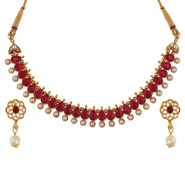 Efulgenz Indian Choker Sets Crystal Indian Jewelry Sets for Women