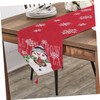 WOONEKY 1pc Christmas Table Cover Snowman Pattern Decorative Tablecloth Xmas