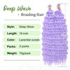 Purple Braiding Hair 18 Inch 2 Packs Long Lavender Purple