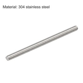 sourcing map M12 x 200mm Fully Threaded Rod 304 Stainless Steel Right Hand Threads