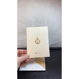 Unbranded Anniversary Love Card Beautiful Gold Gilded Timepiece Always