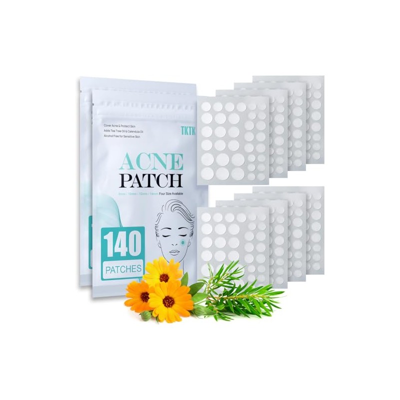 Parche para acné, 4 tamaños, 280 parches absorbentes del acné,