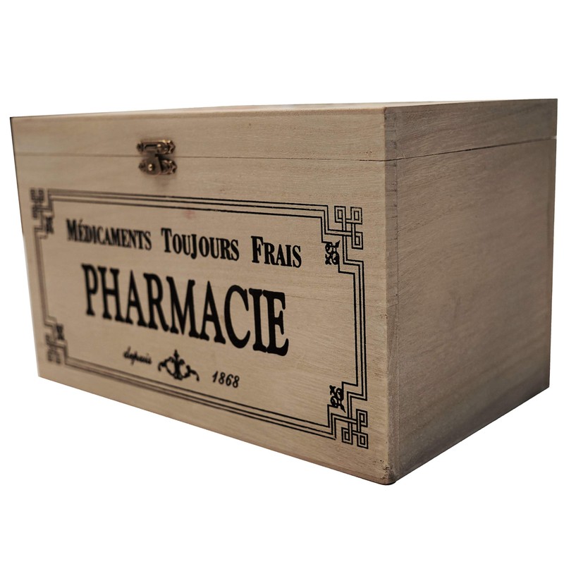 khevga Storage Box with Lid: Wooden Box for Medication, Decoration