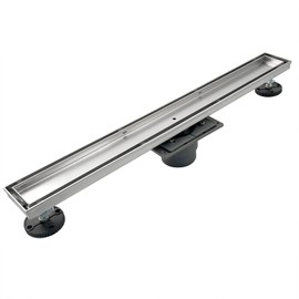 Neodrain 48-Inch Linear Shower Drain with Tile Insert Grate, Professional Brushed 304 Stainless Steel Rectangle Shower Floor Drain Manufacturer, Floor Shower Drain with Shower Drain Base