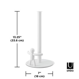 Umbra Buddy Paper Towel Holder Stand for Kitchen Countertop, White