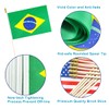 QQSD Brazil Small Flag Brazilian Stick Mini Hand Held Flags