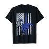 Thin Blue Line Protective Police Flag Back The Blue T-Shirt,