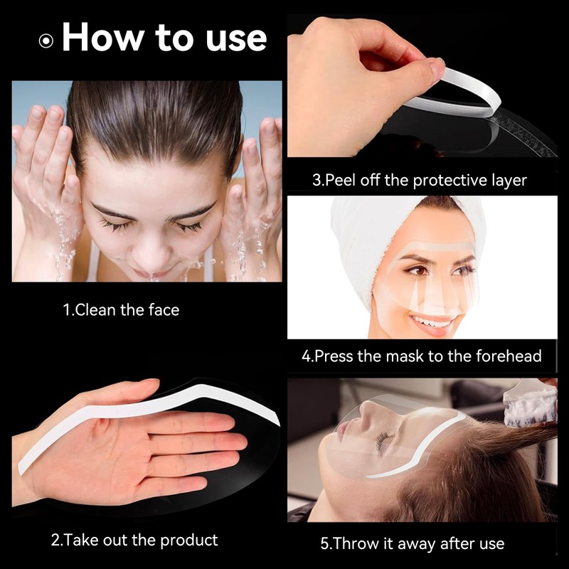 50Pcs Disposable Plastic Eye Shields - for Microblading, Permanent Makeup,