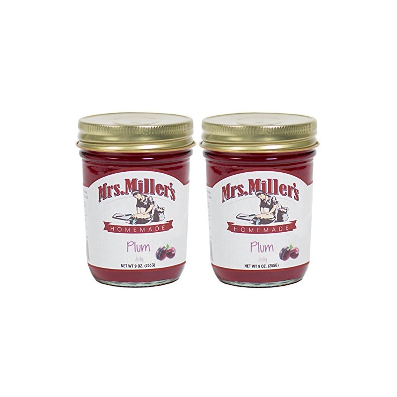 Mrs. Miller's Amish Homemade Plum Jelly, 8 oz - Pack