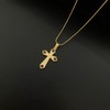 FUNOJOY Cross Necklace for Men, 14K Gold Plated Mens Cross