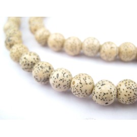 TheBeadChest Natural Tibetan Lotus Seed Mala Beads 8mm Brown Round 28 Inch Strand