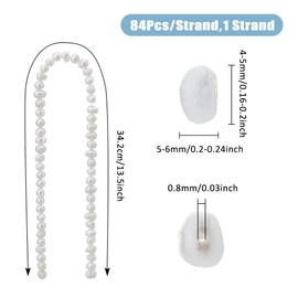 Hobbspring About 84Pcs Freshwater Pearl Beads 1 Strand Oval Pearl Beads Beige Baroque Pearl Small Hole Spacer Pearl Beads for Earrings Necklaces Bracelets Jewelry Making