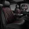 CAR PASS Piping Luxury Leather Seat Covers Full Set,5 Seats
