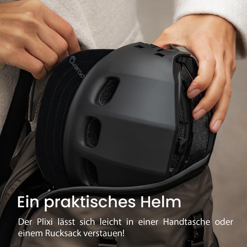 Overade Plixi Foldable Helmet for Bicycles, E-Scooter - Volume Divided