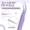 Professional Eyelash Tweezers - Stainless Steel Lash Applicator Tool for