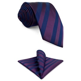 S&W SHLAX&WING Slim Men's Necktie, Pocket, Square, Skinny Tie Set, 2.4 inches (6 cm), Party, B49-ZH