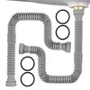 Rackickyer Sink Drain Pipe Kit, 2 Pack Flexible Drain Pipe