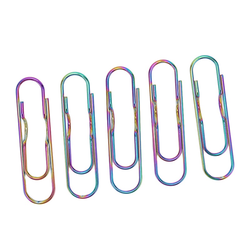 20pcs Metal Pen Clips Strong Clamping Force Rust Prevention Electroplating