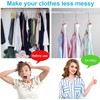 100 PCS Space Saving Hanger - Clothes Connector Hooks, Stacking