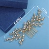 Wekicici Crystal Bride Wedding Hair Comb Gold Rhinestone Headpiece Wedding