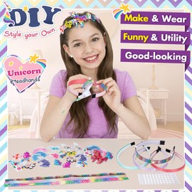 Unicorn Gifts for Girls - Craft Kits for Kids 5-12 | Gifts for 5 6 7 8 Year Old Girls | Hair Accessories Making Set | That Allows Girls to Make Their Own Unique DIY Unicorn Toys Hair Accessories