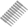 uxcell 10 Pcs T15 Magnetic Torx Screwdriver Bits, 1/4 Inch