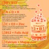 WEEVIT Vitamin D3 B12 Gummies, Vitamin D 10000IU & 500mcg