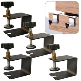 c type clamp set DIY desk bracket clamp reinforcement hardware kitchen bathroom bedroom shelf bracket bracket wall mount construction tightening cutting wall hanging work bedroom shelf adjustable (4,