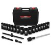 CASOMAN 3/4-Inch Drive Jumbo Master Impact Socket Set, 21PCS SAE
