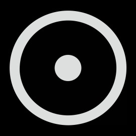 Point within a Circle Masonic Vinyl Decal - White 6 Inch