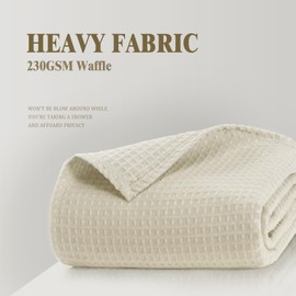 Awellife Waffle Shower Curtain, Shower Curtains for Bathroom 230 GSM, HFG-XYB-72-72