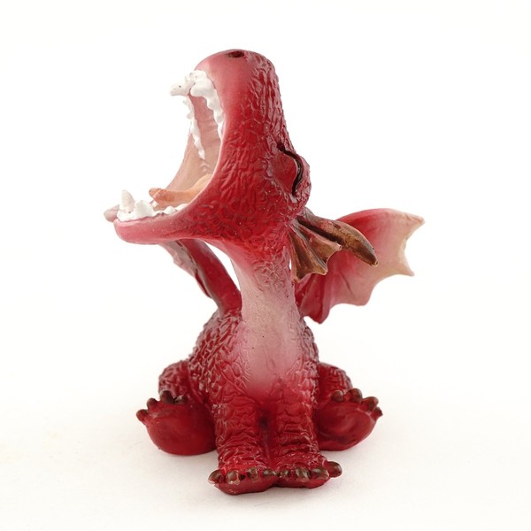 Top Collection 4530 Miniature Fairy Garden and Terrarium Mini Red Dragon Roaring Figurine
