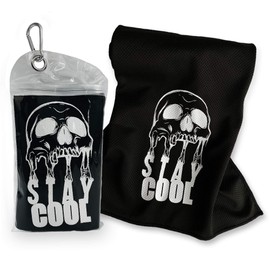 UP GREAT Sports Towel, Cooling Towel, Cooling Towel, (Black) for Sports, Fitness - as Advent Calendar Filling, Small Gift Christmas, Santa Claus