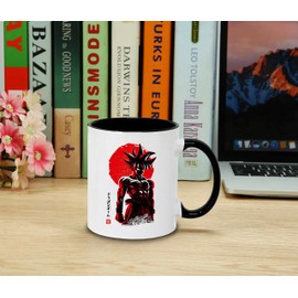Red Sun Goku Stand - Cup Coffee Pot Gift Son Ruffy Luffy Zoro Saitama One Dragon Master Goku Ball Vegeta Roshi Piece Db, Farbe2:White