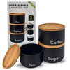 MantraRaj 3PCS Tea Coffee Sugar Canister Set Kitchen Canister Set