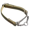 beanspet Dog Half Chalk Double-Layer Leather Collar, Dog Collar, Leather,