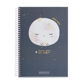 Miquelrius MR26467 - Diary September 2022 June 2023 - Week to View - Plus Size 15 x 21.3 cm - Bilingual: Catalan, English - Junior - Moon
