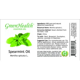 Spearmint Essential Oil - 10 ml - 100% Pure Essential Oil - GreenHealth