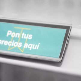 Exhivit Porta Precio Plano, Preciador Góndolas 65pzs/ 121 X 3.5 Cms