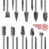 Tungsten Carbide Burr Set 1/8 (3 mm) Shank, Die Grinder
