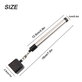 LAKE OF FIRE Square Pool Cue Chalk Holder – 2-in-1 Billiard Accessory with Pool Chalk Holder & Cue Tip Tool(Silver)