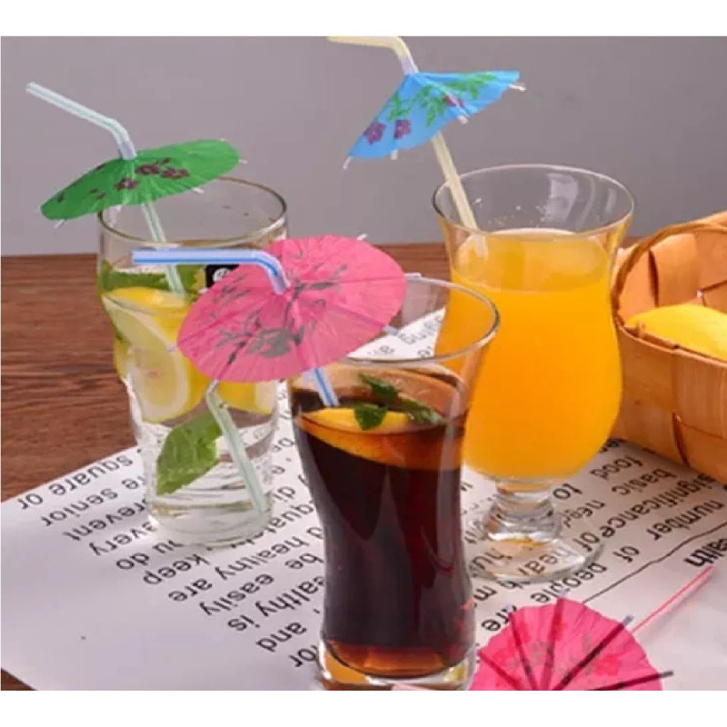 KFMX Desechables Popotes Para Fiestas Hawaianas 12 Unidades