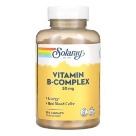 Vitamina B Complex 50 Solaray 250 Capsulas Vegetales Sabor Neutro
