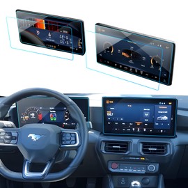 LANTU for Mustang GT Screen Protector 2024 2025 Ford Mustang EcoBoost & GT Accessories Navigation Nano Touchscreen Protector Film HD Clear Anti-Glare 13.2"+12.4''-4 Pack