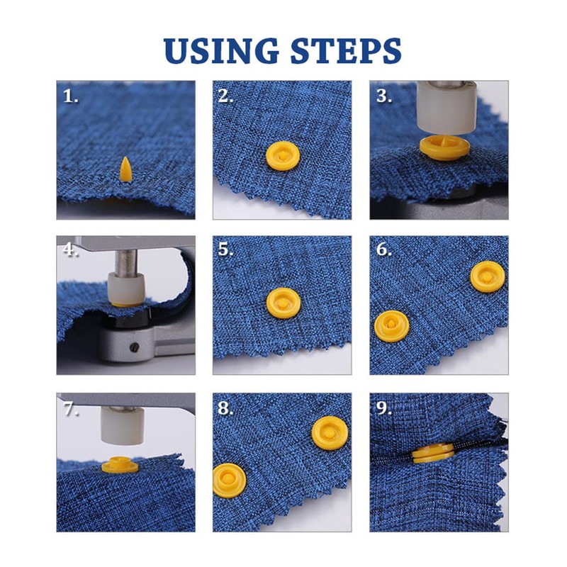 Snap Fasteners Set, Snap Set, Press Studs Kit, Ring Button