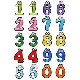 VIEAURA Patches, Numbers, Cute, Set of 20, Applique Iron, Iron Patches, 0-9, Set of 2