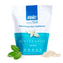 Epic 100% Xylitol Spearmint Chewing Gum - Sugar Free, Aspartame Free Dental Gum - Supports Oral Health & Fresh Breath - 1000 Pieces