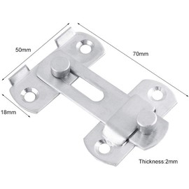 Hasp Deadbolt Lock, Stainless Steel Sliding Door Lock, Cabinet Lock, Bathroom Lock for Window Cabinets, Changing Rooms, Accessories